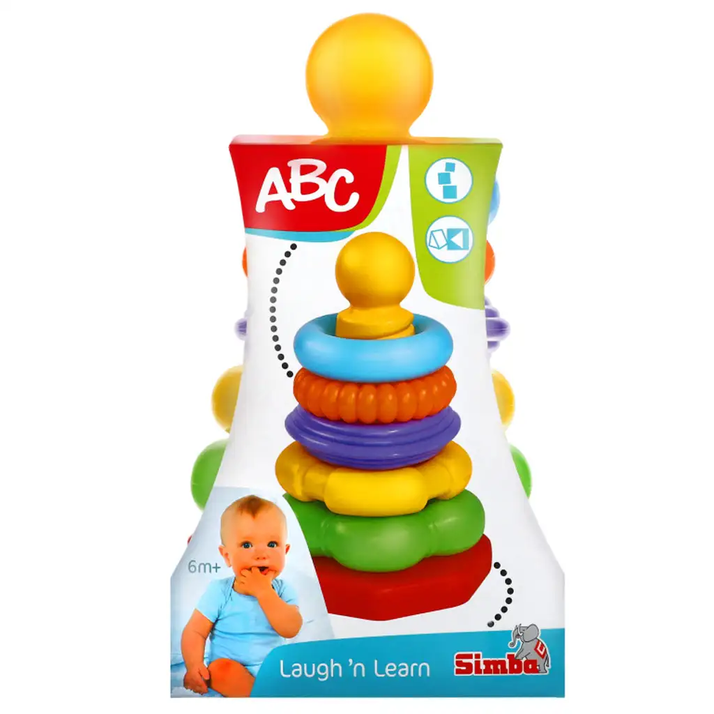 ABC színes gyűrű piramis 25cm - Simba Toys kép 3