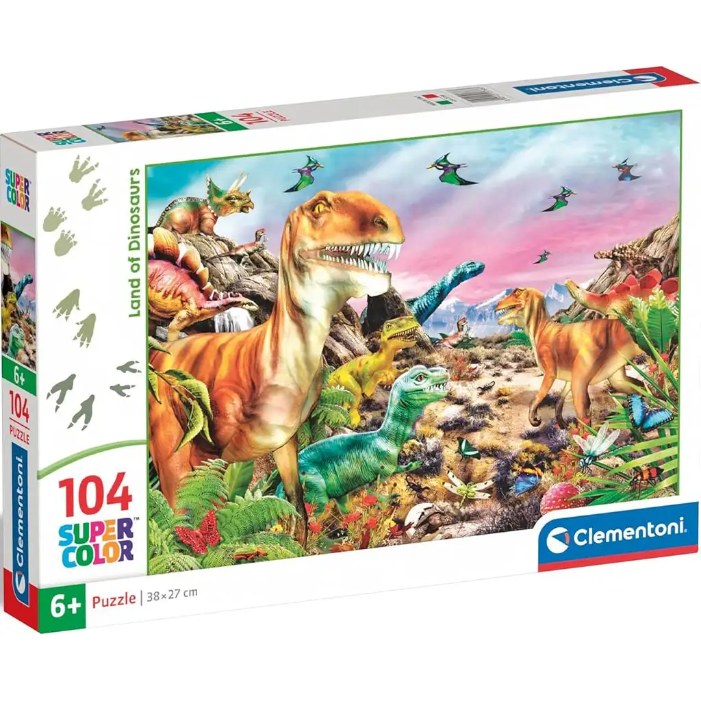 Dinoszauruszok földje 104db-os Supercolor puzzle - Clementoni