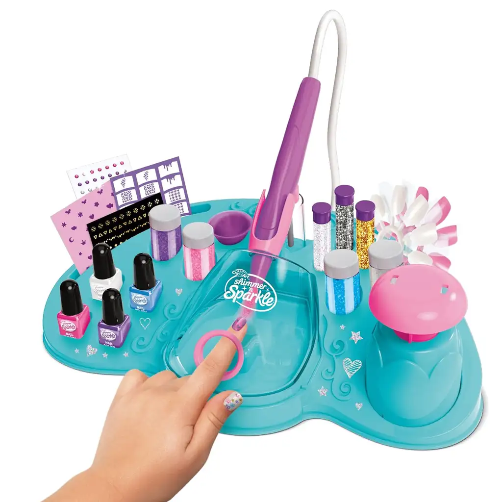 Cra-Z-Art: Shimmer and Sparkle - Glitter & Shimmer festékszórós köröm stúdió szett kép 3