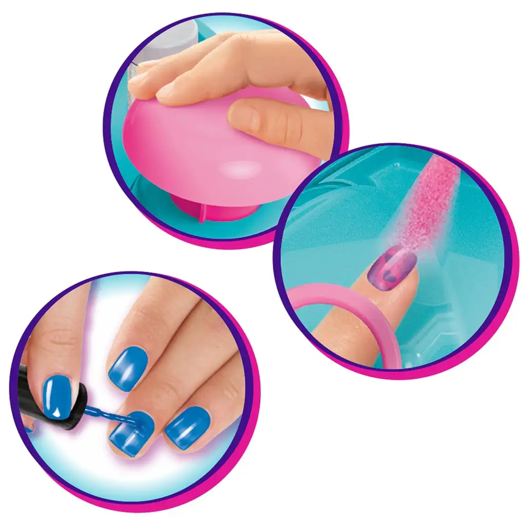 Cra-Z-Art: Shimmer and Sparkle - Glitter & Shimmer festékszórós köröm stúdió szett kép 4