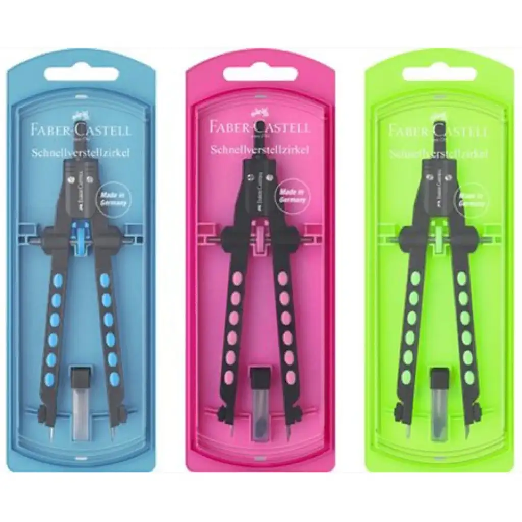 Faber-Castell: Factory körző készlet neon színben többféle változatban
