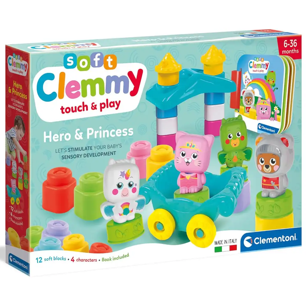 Clemmy: Hősök és Hercegnők puha kocka szett - Clementoni kép 2