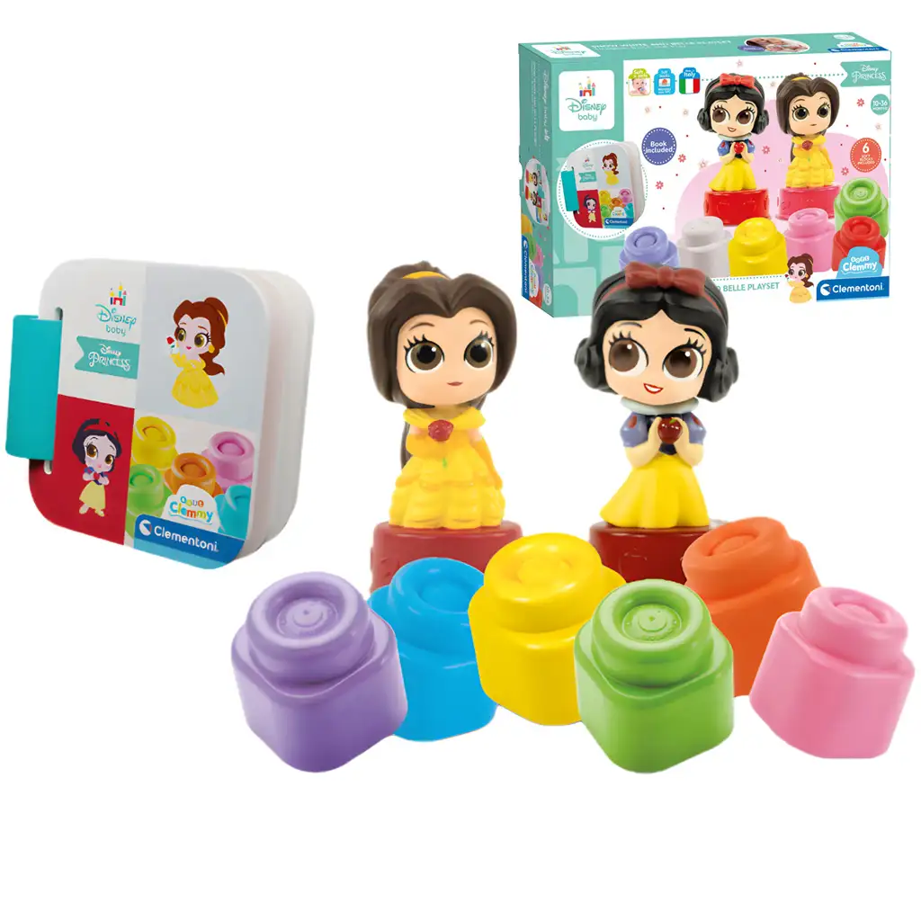 Clemmy: Disney Princess puha építőkockák fejlesztőjáték - Clementoni