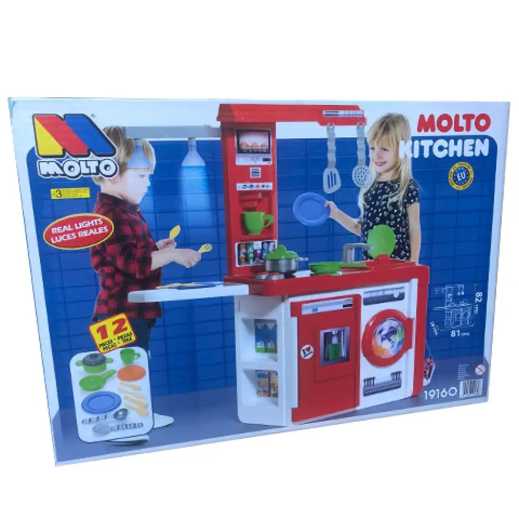 Molto: Játékkonyha szett lámpával és kiegészítőkkel 82x80x28cm