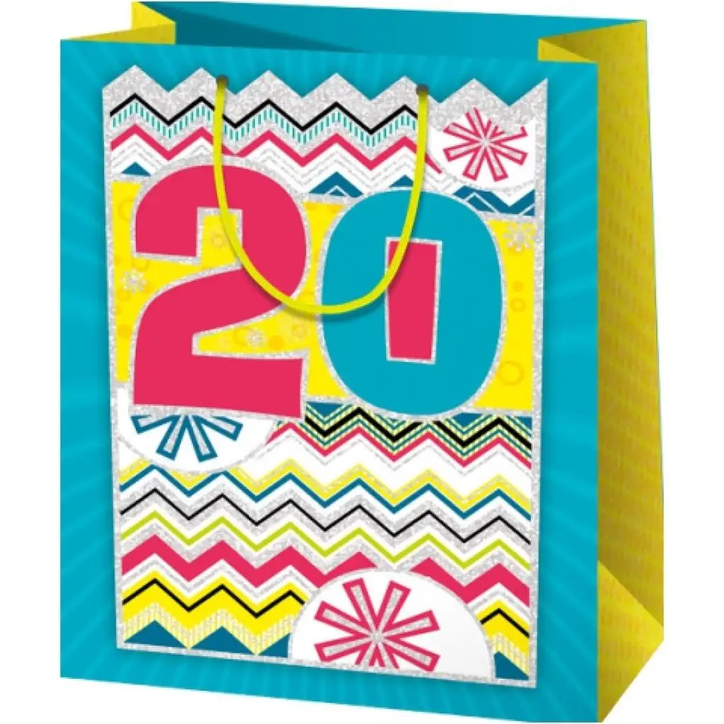 20 mintás nagy méretű exkluzív ajándéktáska 27x14x33cm-es