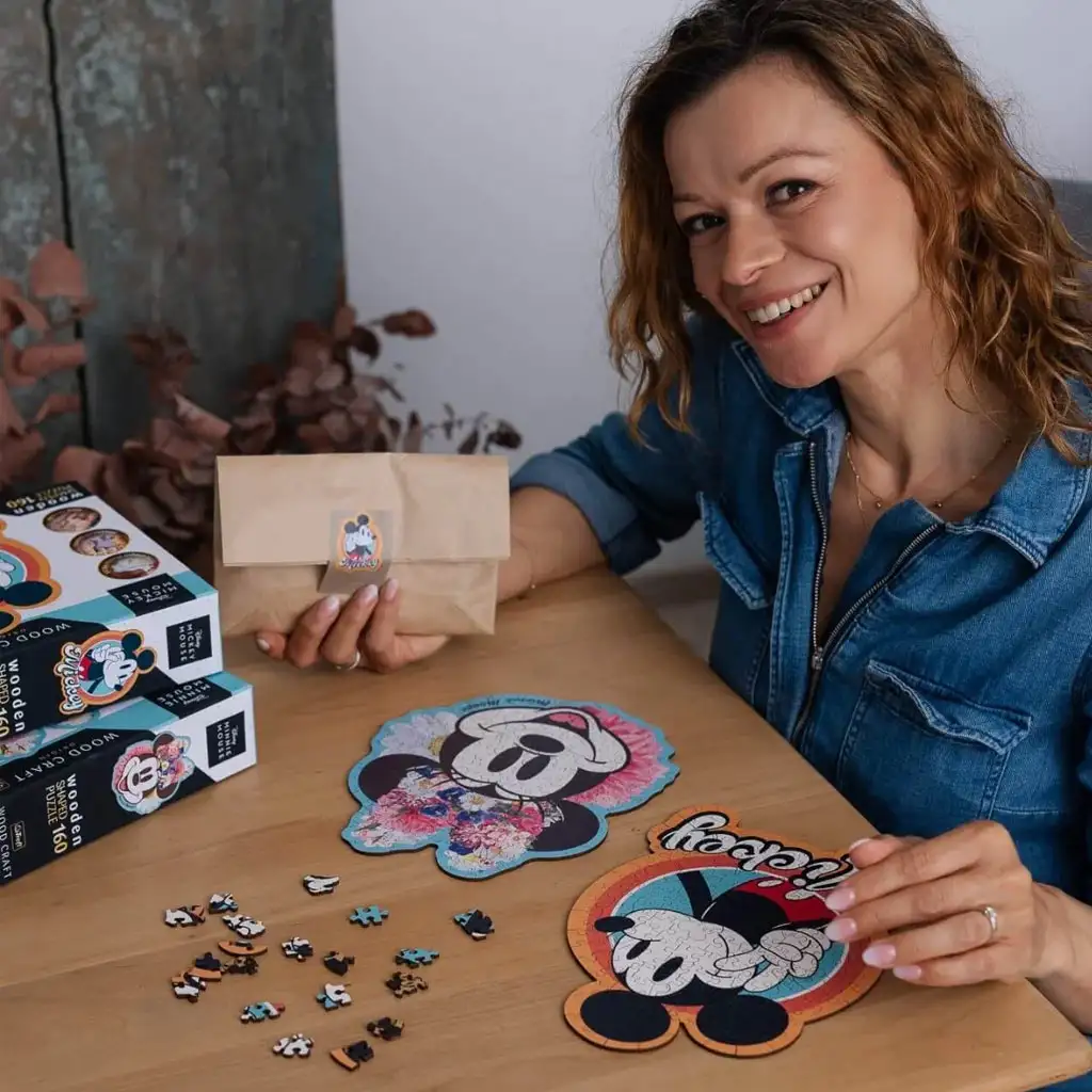 Wood Craft: Disney - Retro Mickey egér 160 db-os prémium fa puzzle - Trefl kép 3