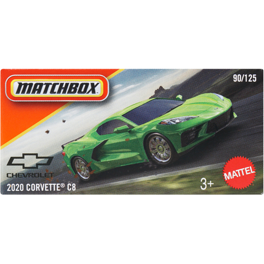 Matchbox: Papírdobozos 2020 Chevrolet Corvette C8 kisautó 1/64 - Mattel