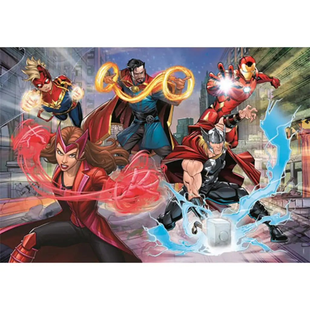 Marvel: Bosszúállók Supercolor csillámos-puzzle 104db-os - Clementoni kép 2