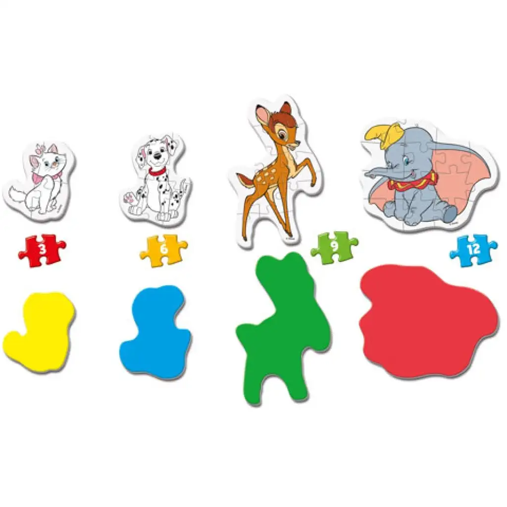 Disney állatok 4 az 1-ben puzzle szett - Clementoni kép 2