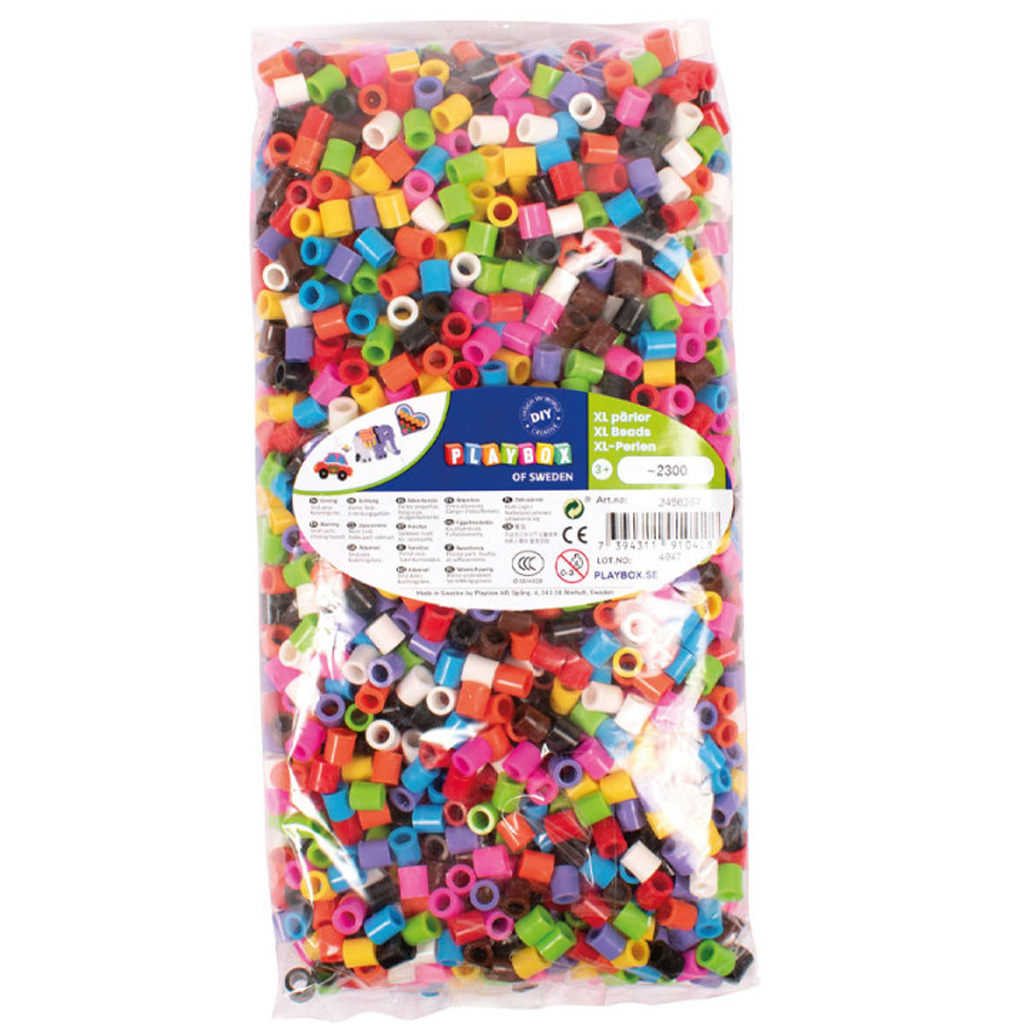 PlayBox: 9mm-es XL MIDI színes vasalható gyöngyök 2300db-os csomag