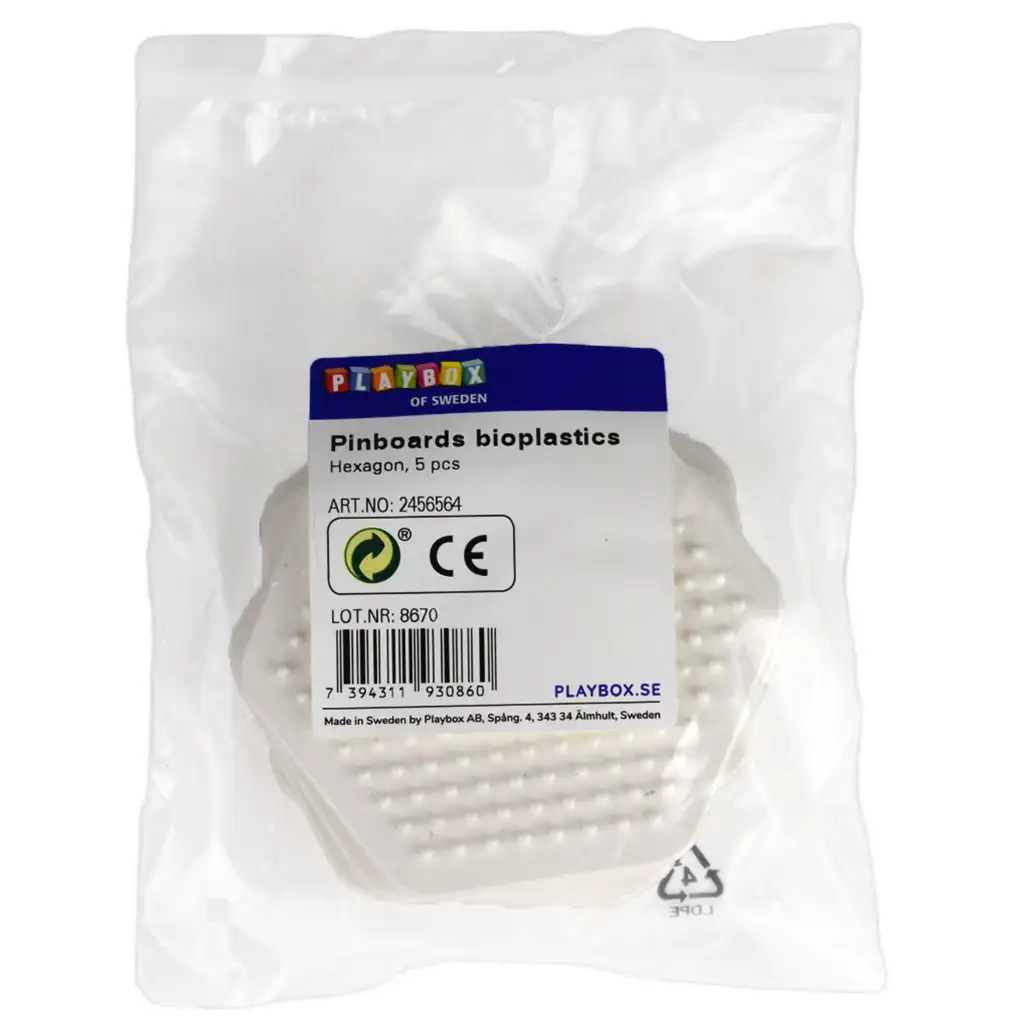 PlayBox: Hatszögletű tüskés alaplap 5 db-os csomag vasalható gyöngyökhöz