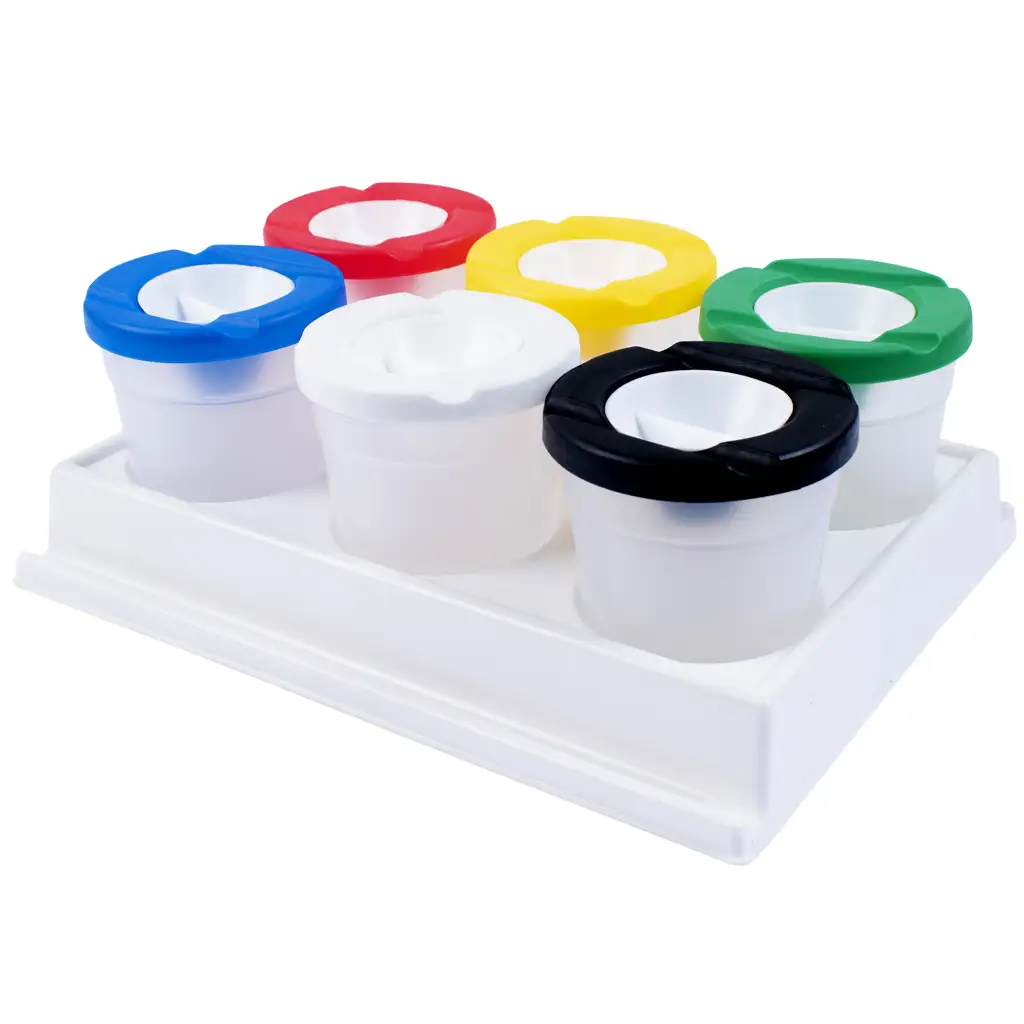 PlayBox: Ecsetmosó pohár szett tárolóval 6db-os