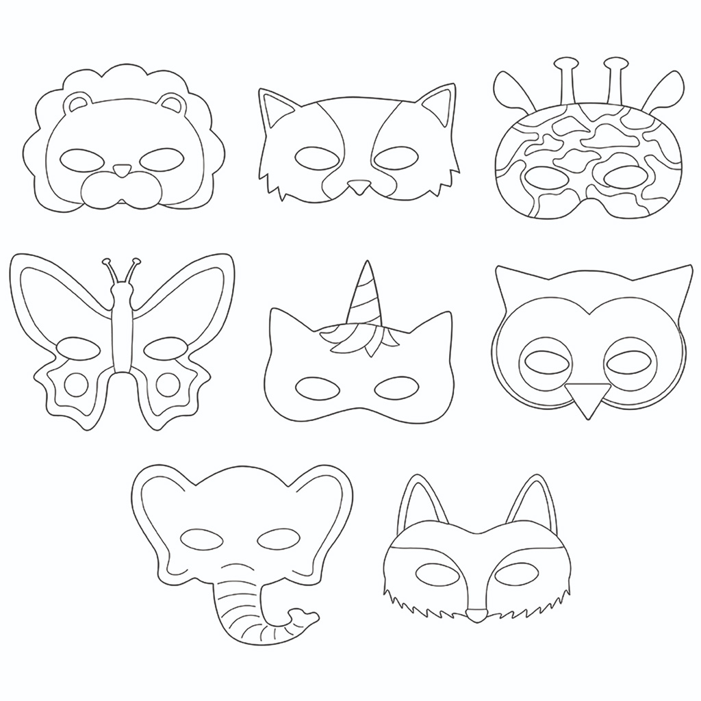 PlayBox: Állatos 16 db-os papír maszk szett kép 2