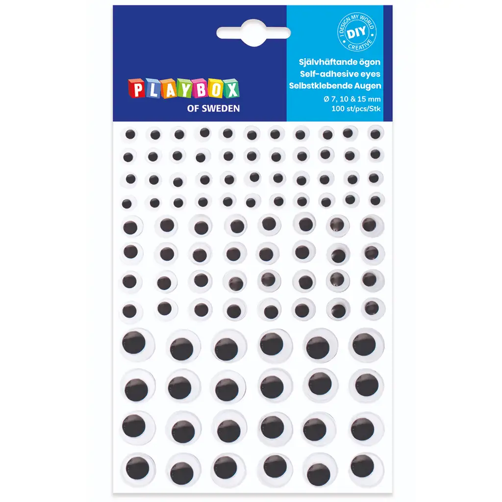 PlayBox: Öntapadós mozgó szemek 100 db-os szett
