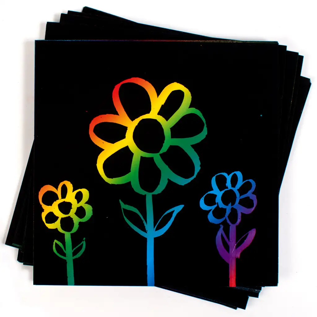 PlayBox: Fekete viaszos kaparós papír szett 100db-os