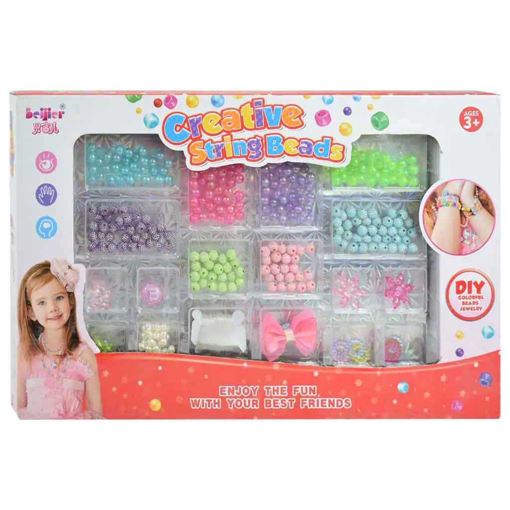 Creative StringBeads: Ékszerkészítő gyöngy szett 200+ színes gyöngyökkel