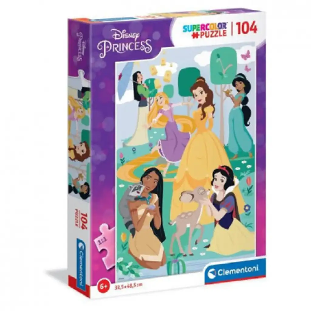Disney hercegnők 104 db-os supercolor puzzle - Clementoni