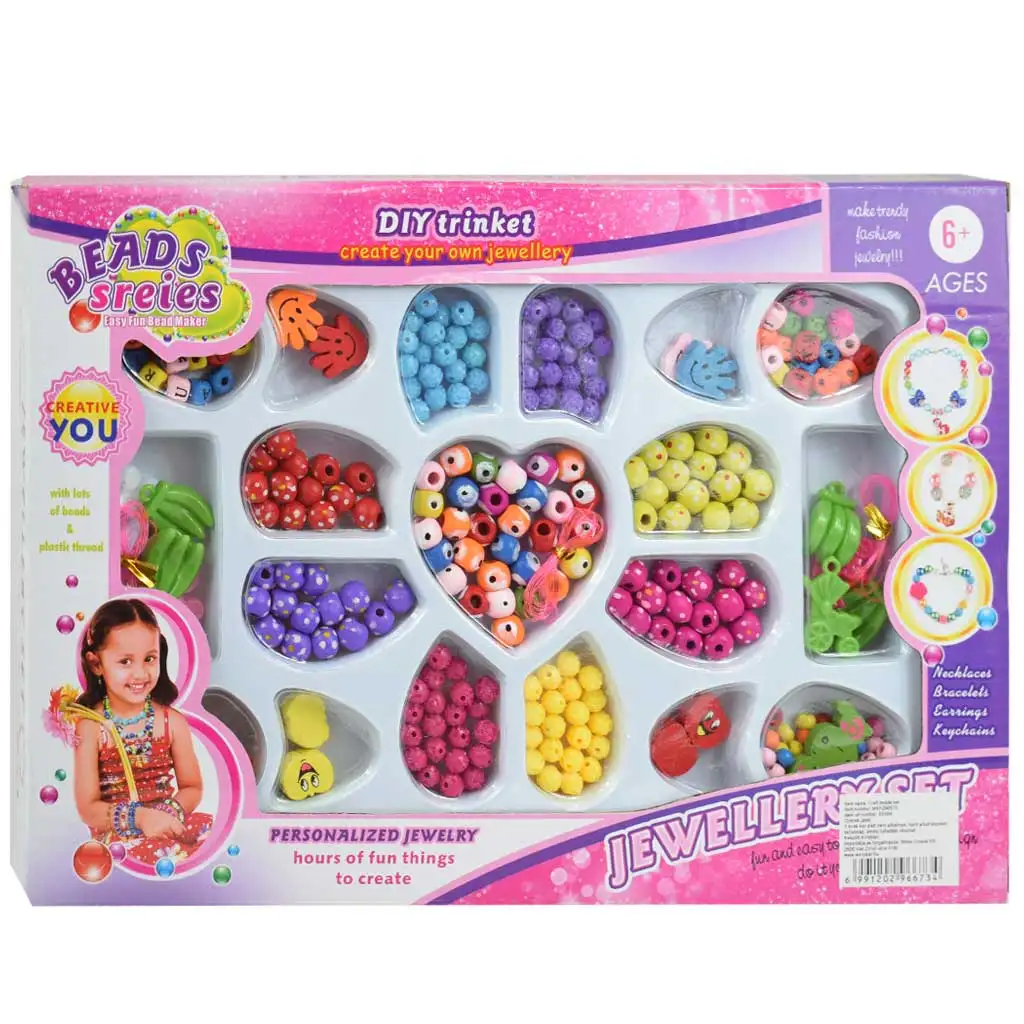 Beads Series: Ékszerkészítő szett 200+ színes gyöngyökkel és medálokkal