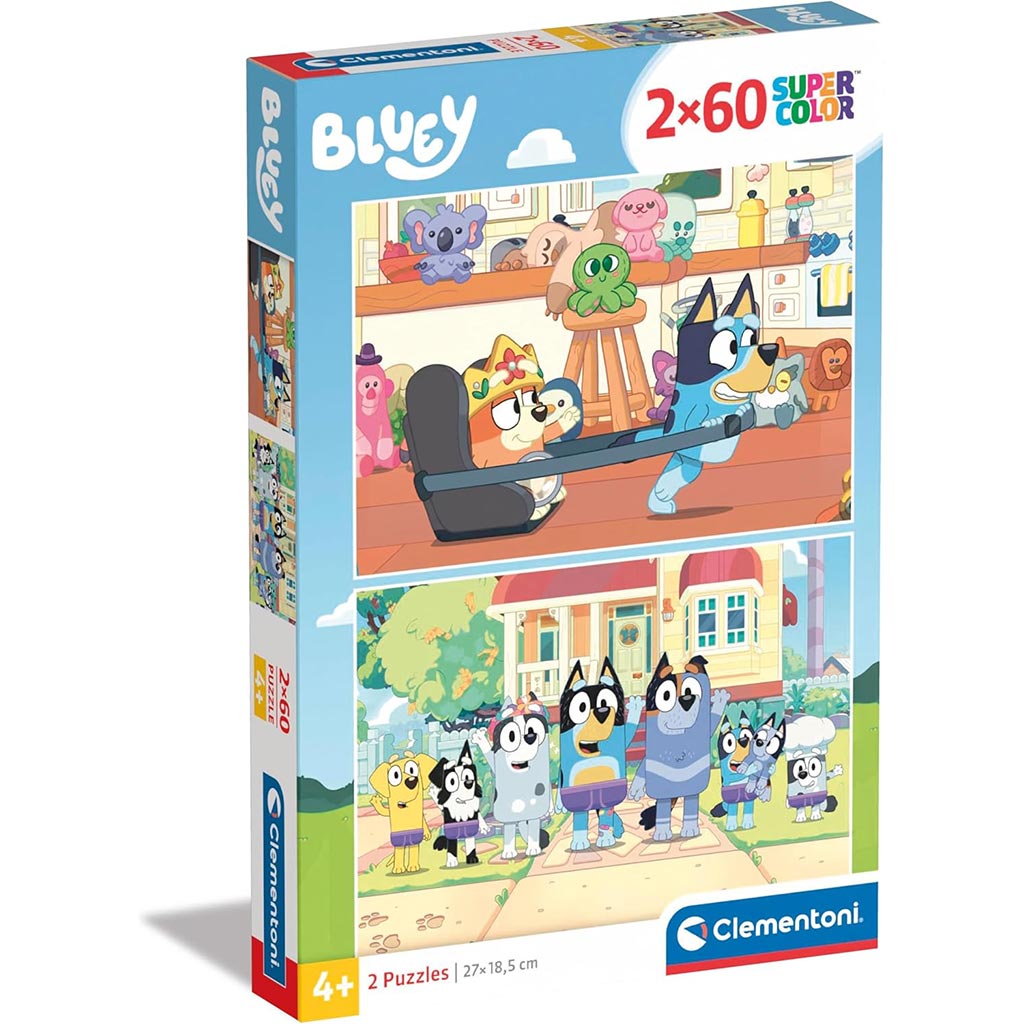 Bluey 2x60db-os supercolor puzzle - Clementoni