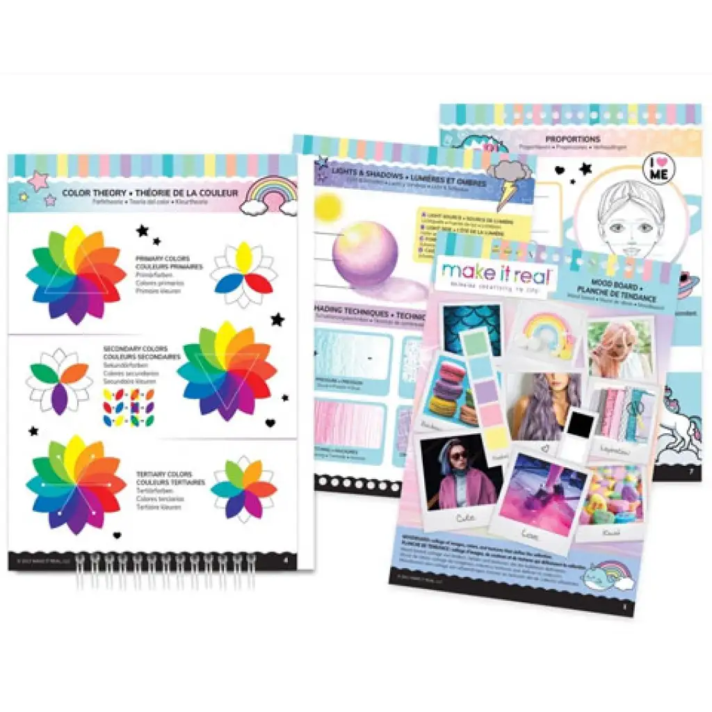 Make it Real: Divattervezői vázlatfüzet kiegészítőkkel - Pasztell Pop kép 3