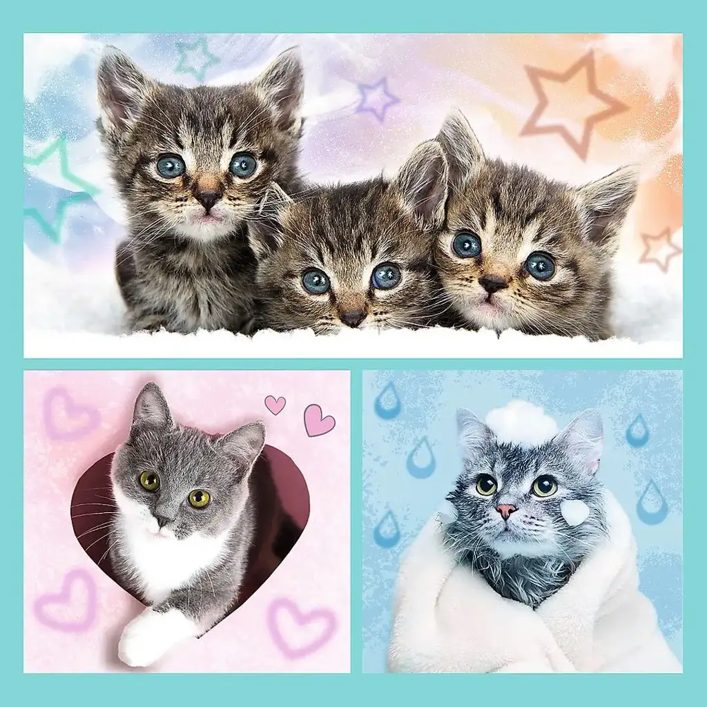 Édes cicusok 3 az 1-ben puzzle - Trefl kép 2