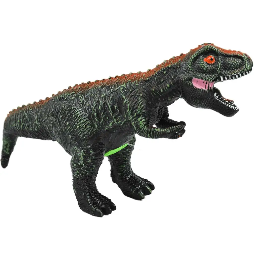 Dino World: Vinyl anyagú hangot adó T-REX dinoszaurusz figura pamut töltéssel 35cm-es méretben kép 2