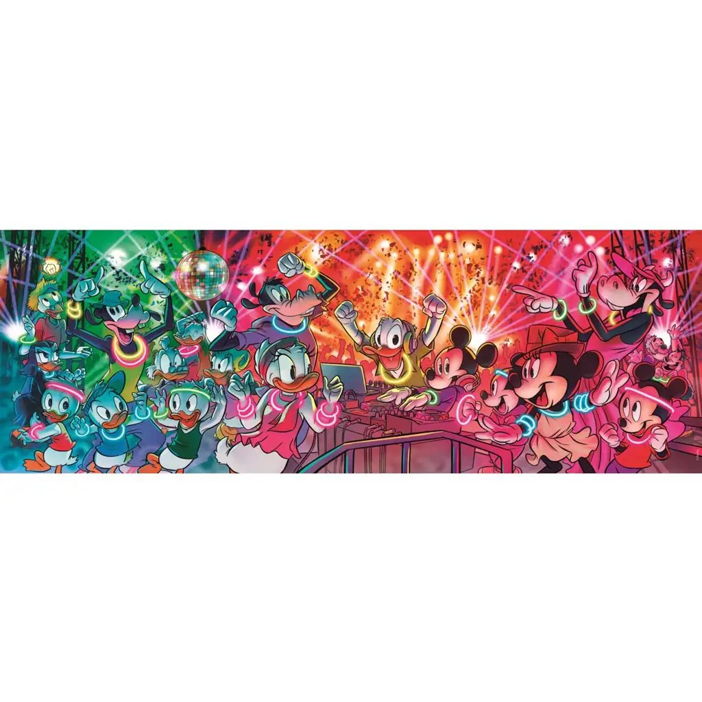 Disney kalsszikusok - Mickey egér disco 1000db-os panoráma puzzle - Clementoni kép 2