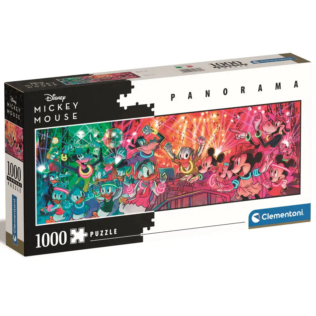 Disney kalsszikusok - Mickey egér disco 1000db-os panoráma puzzle - Clementoni