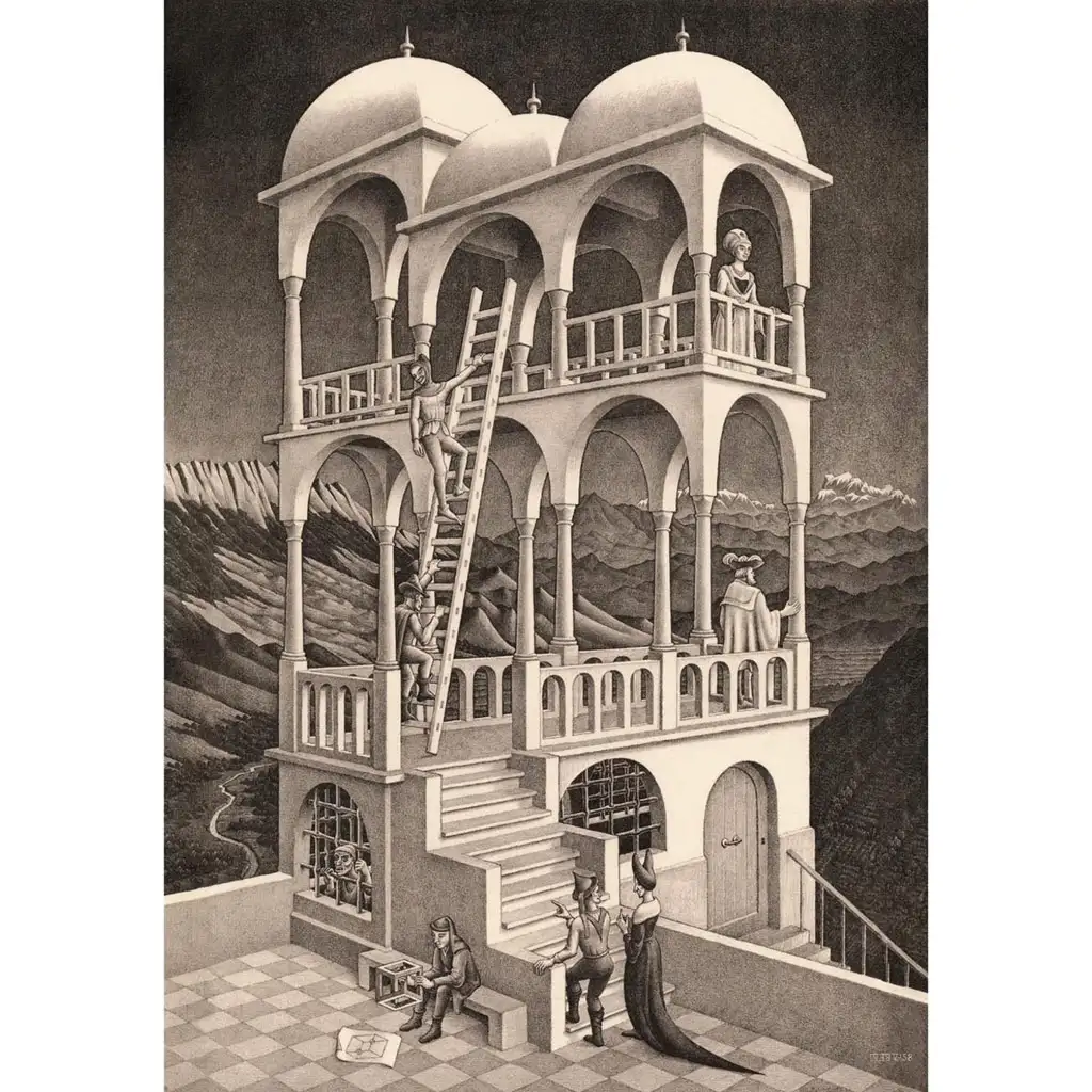 Novo Art: M. C. Escher - Belvedere 1000 db-os puzzle - Clementoni kép 2