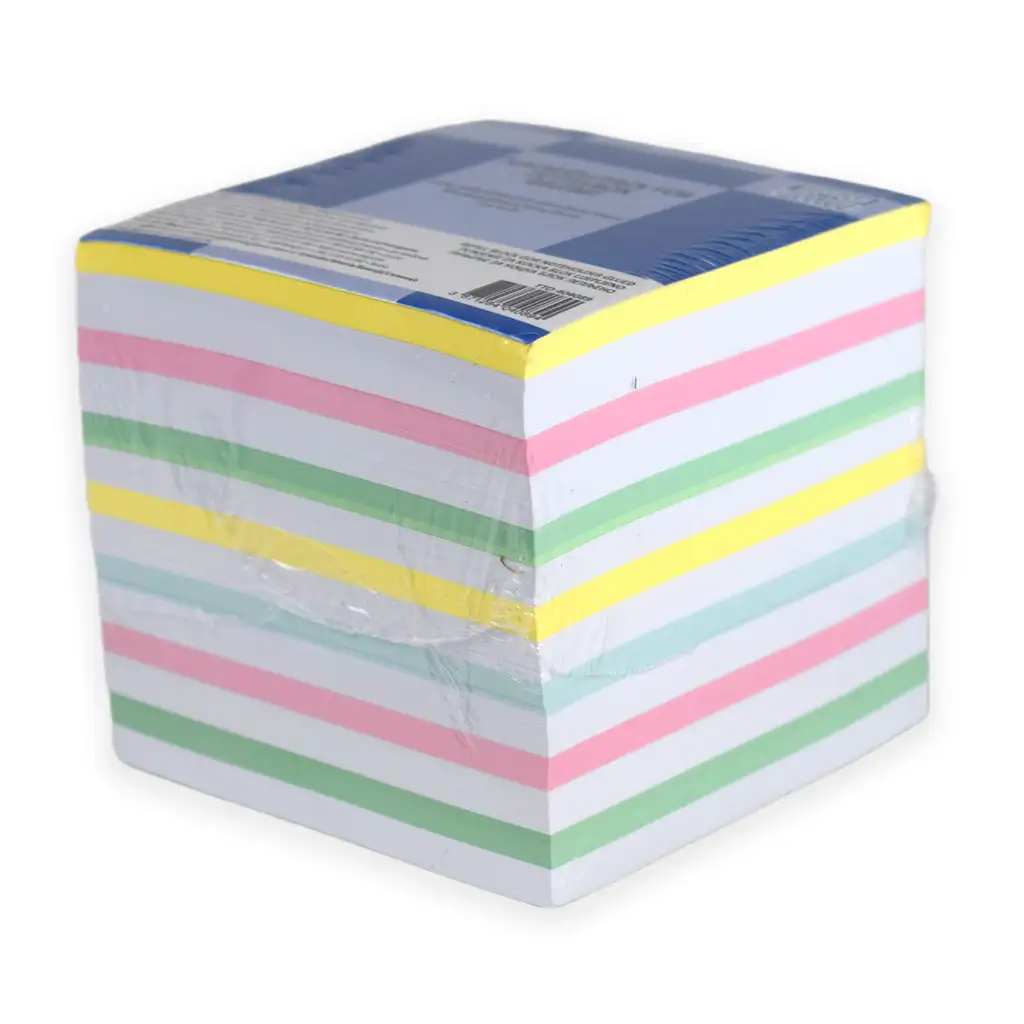 Spirit: Jegyzettömb színes és fehér 900 lapos 9x9x9cm