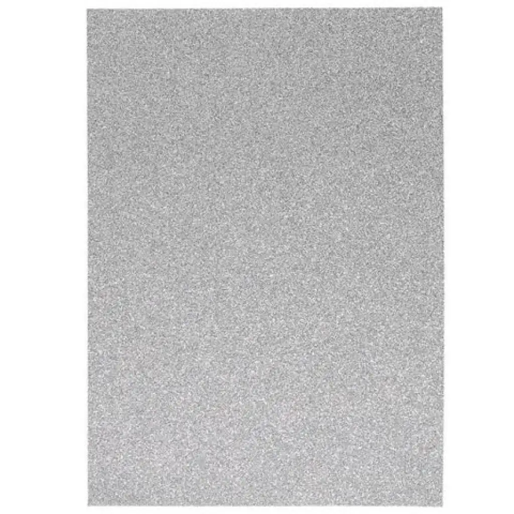 Spirit: Csillámos dekorációs habszivacs lap ezüst színben A/4 1db