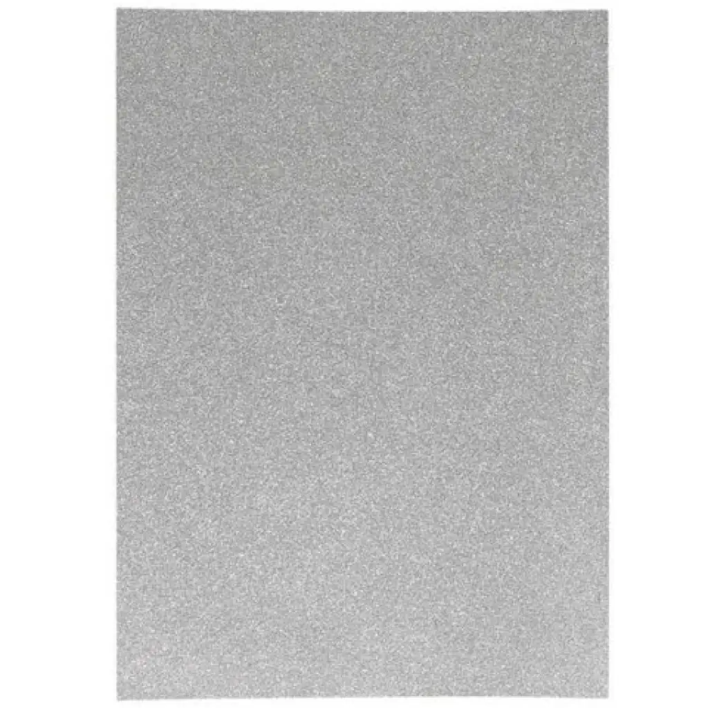 Spirit: Öntapadós csillámos dekorációs habszivacs lap ezüst színben A/4 1db