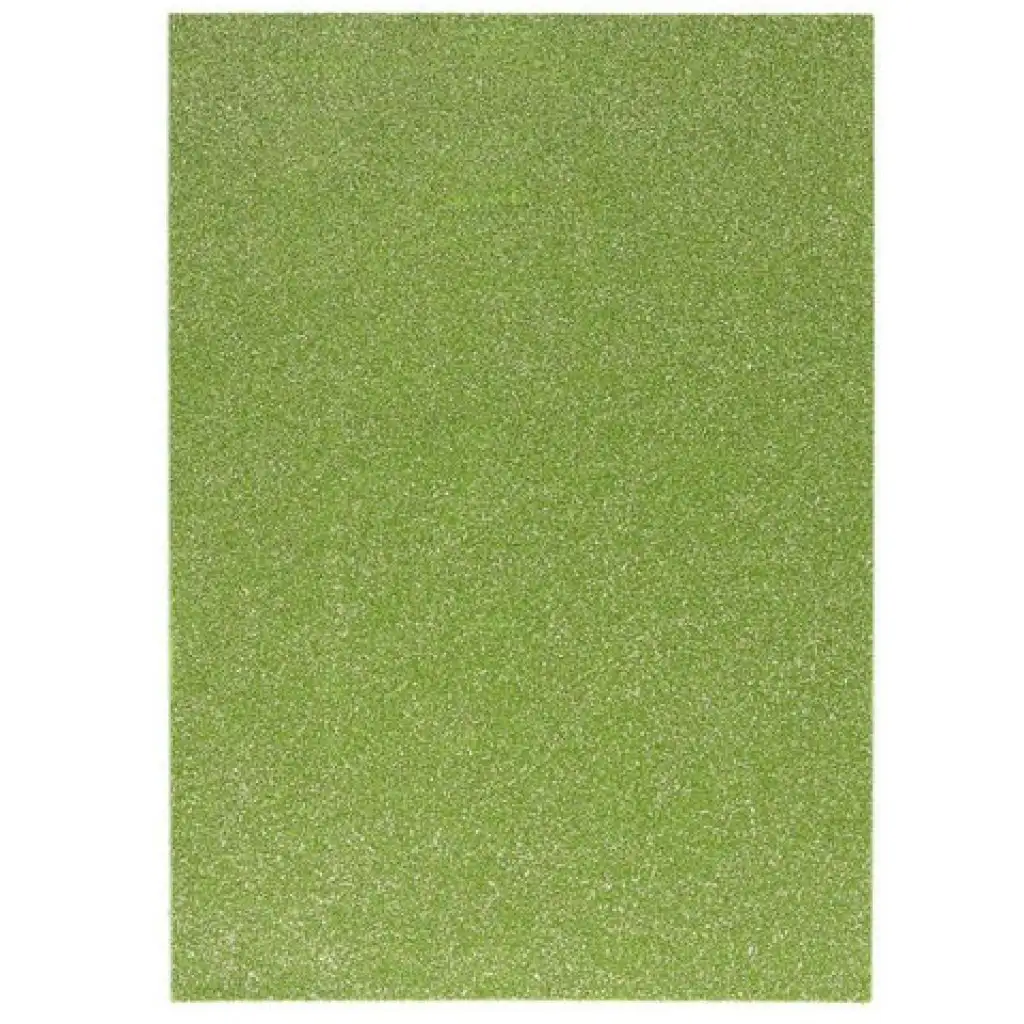 Spirit: Öntapadós csillámos dekorációs habszivacs lap világoszöld színben A/4 1db