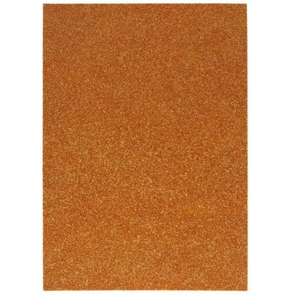 Spirit: Öntapadós csillámos dekorációs habszivacs lap rézvörös színben A/4 1db