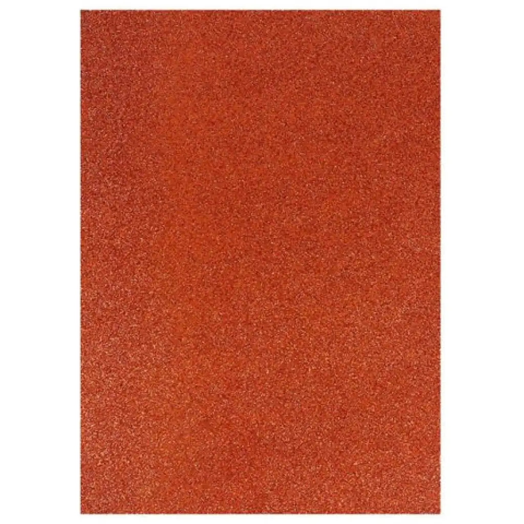 Spirit: Öntapadós csillámos dekorációs habszivacs lap téglavörös színben A/4 1db