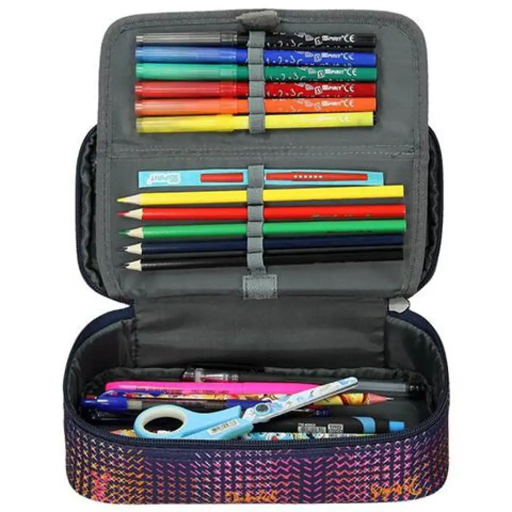 Spirit: My Bag lila mintás ovális tolltartó 23x10cm kép 3