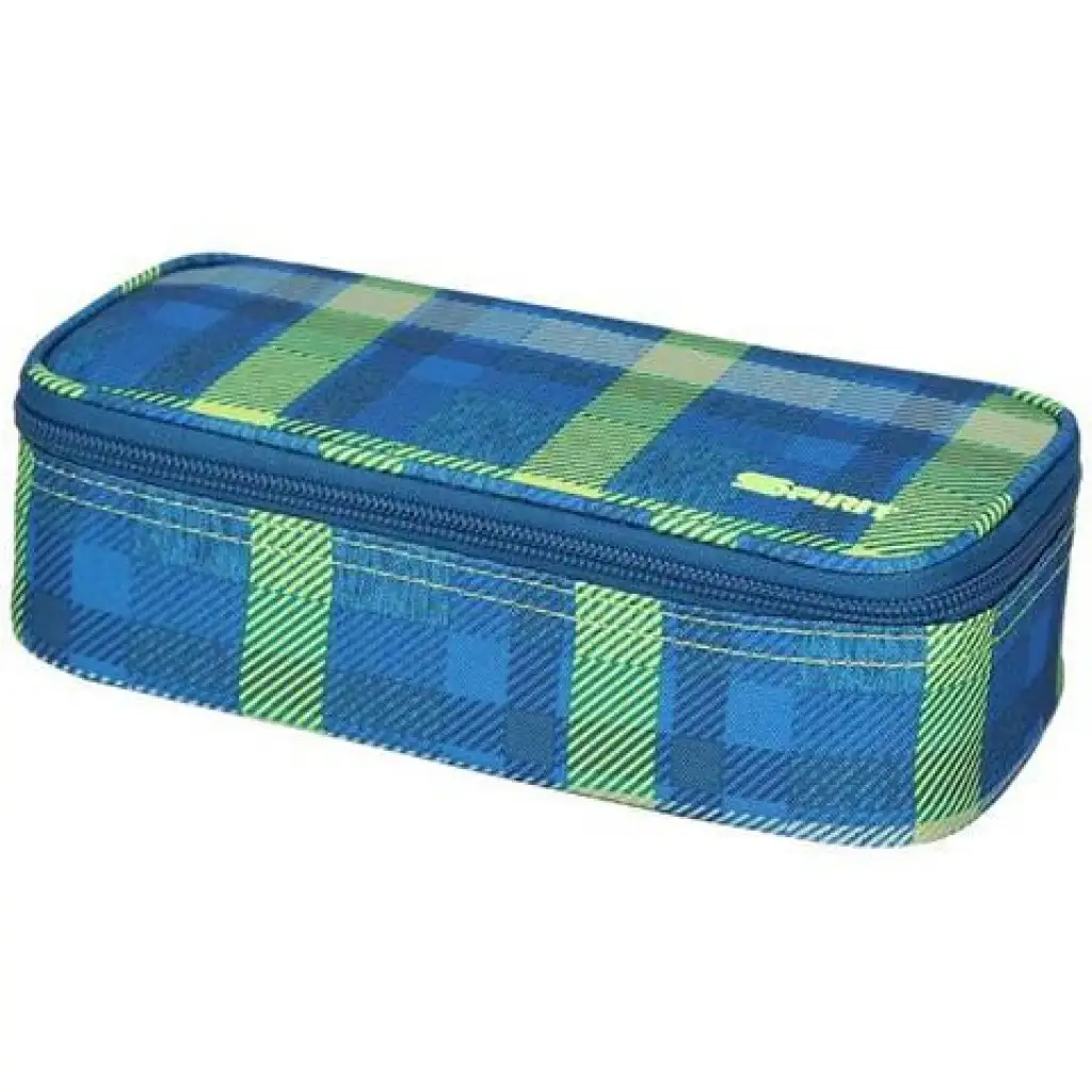 Spirit: My Bag kék kockás ovális tolltartó 23x10cm