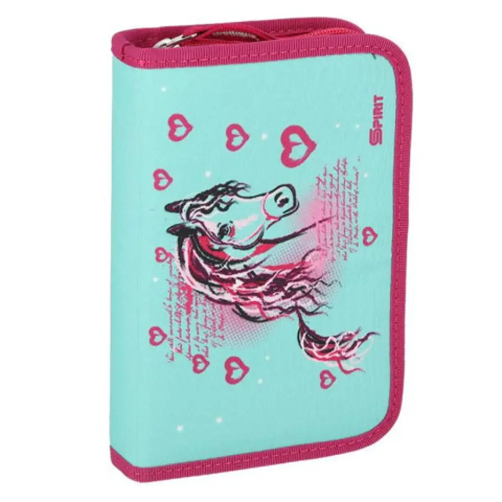 Spirit: Lovas kék-pink 5db-os iskolatáska szett kiegészítőkkel LED fénnyel kép 6