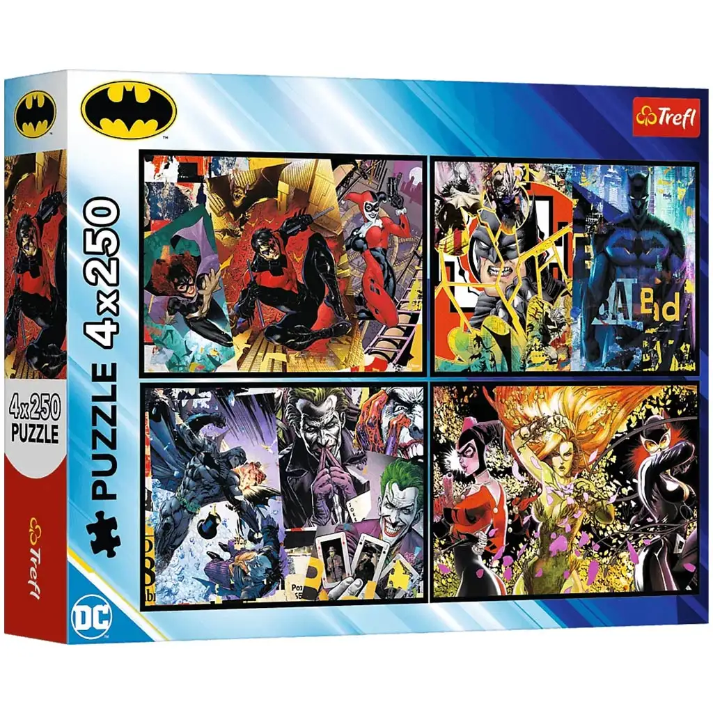 Batman Gotham hősei és gonosztevői 4x250db-os puzzle - Trefl