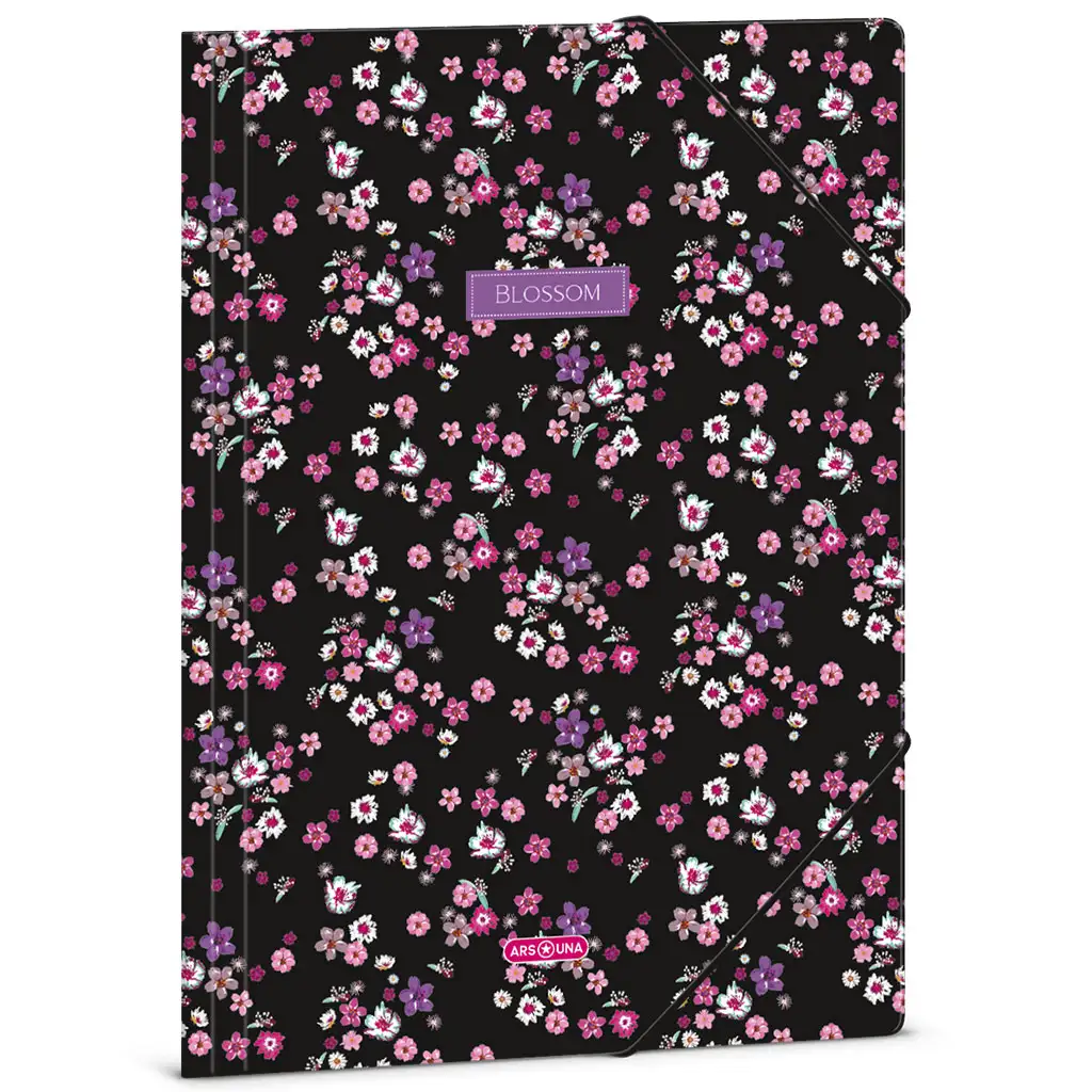 Ars Una: Pearl Blossom virágos gumis mappa A/4