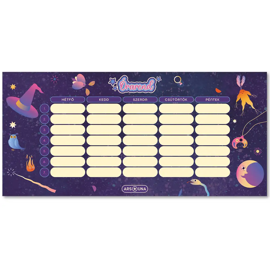 Ars Una: Enchanted boszis kétoldalas órarend