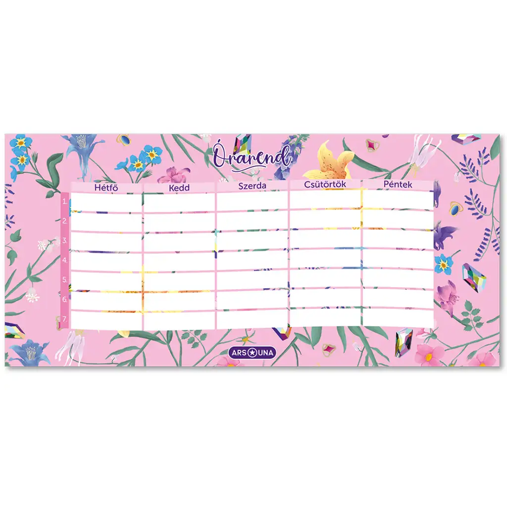 Ars Una: Fleur virágos kétoldalas órarend