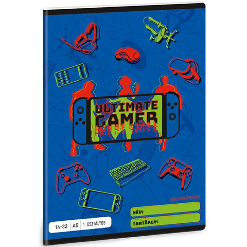 Ars Una: Ultimate Gamer 1.osztályos vonalas füzet A/5 14-32