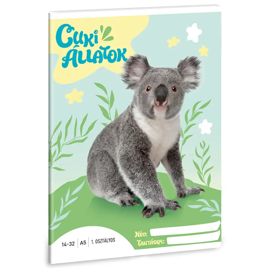 Ars Una: Cuki állatok - Koala 1.osztályos vonalas füzet A/5