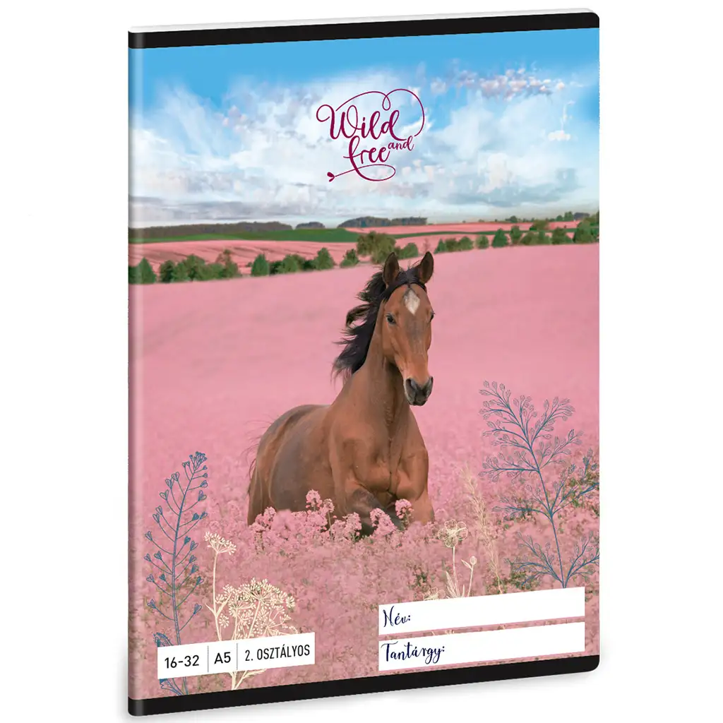 Ars Una: Wild and Free lovas 2.osztályos vonalas füzet A/5