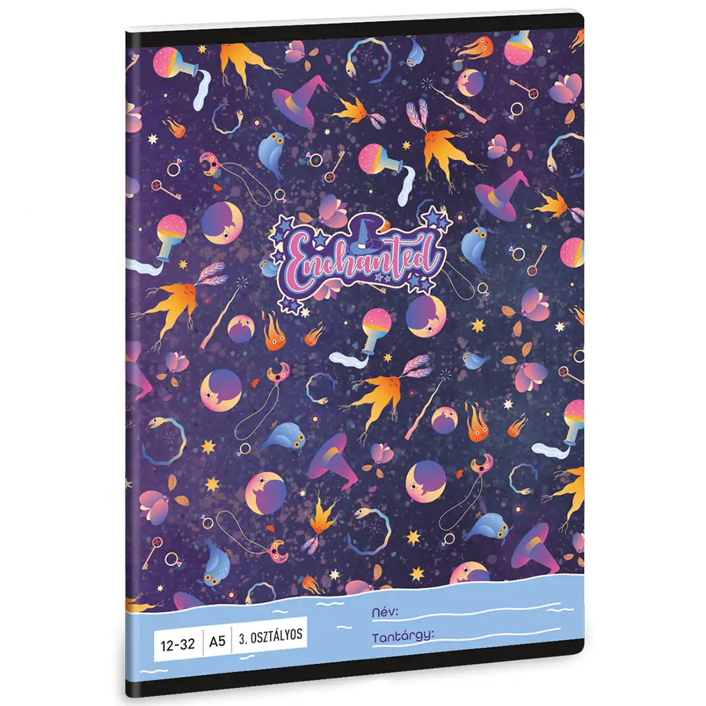 Ars Una: Enchanted boszi mintás 3.osztályos vonalas füzet A/5