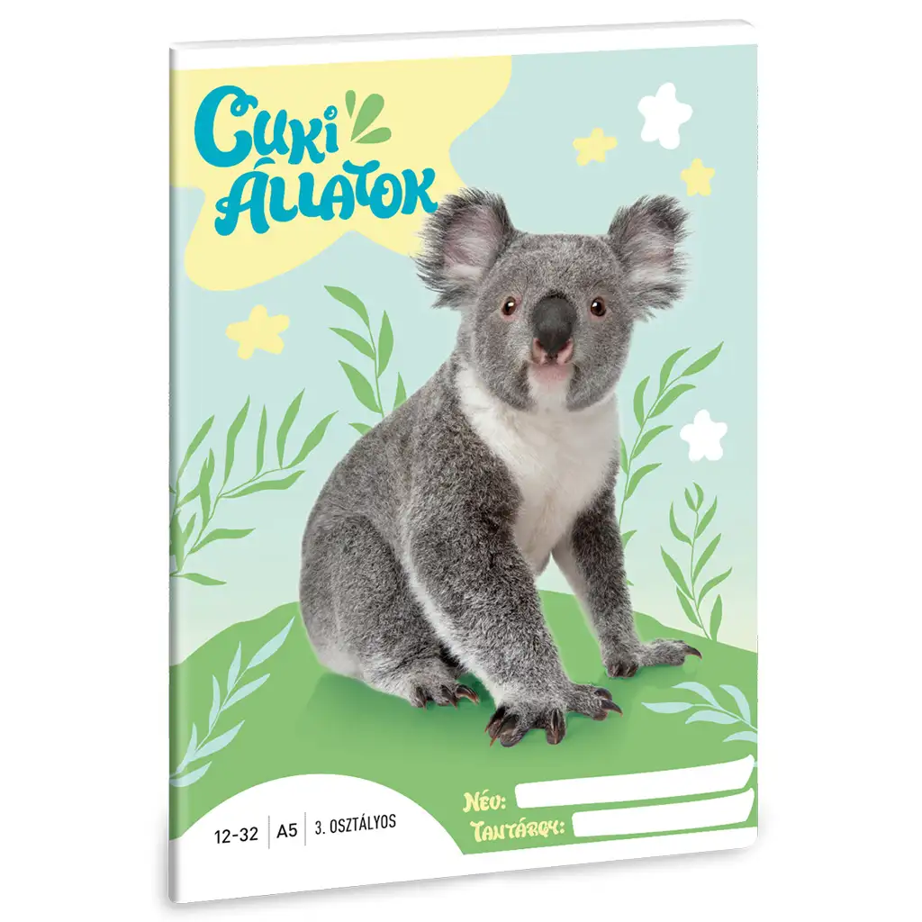 Ars Una: Cuki állatok - Koala 3.osztályos vonalas füzet A/5