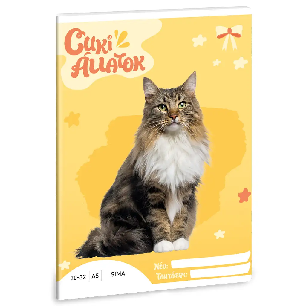 Ars Una: Cuki állatok - Norvég macska sima lapú füzet A/5