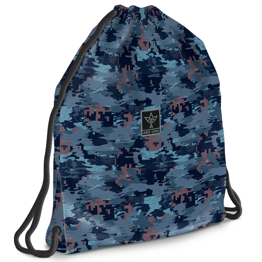 Ars Una: Hyde kék terepmintás tornazsák, sportzsák 37,5x46cm