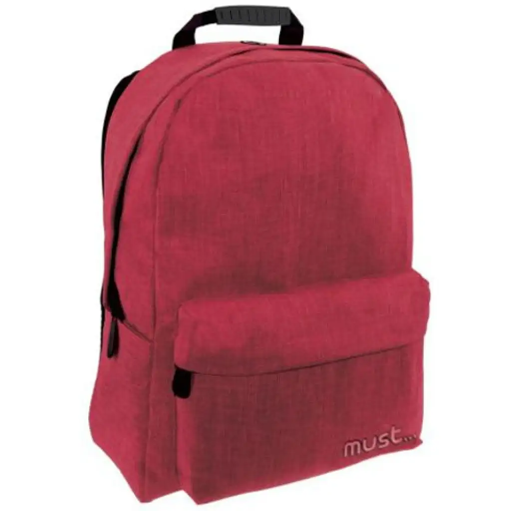 Must: Bordó Monochrome Jeans iskolatáska, hátizsák 32x17x42cm